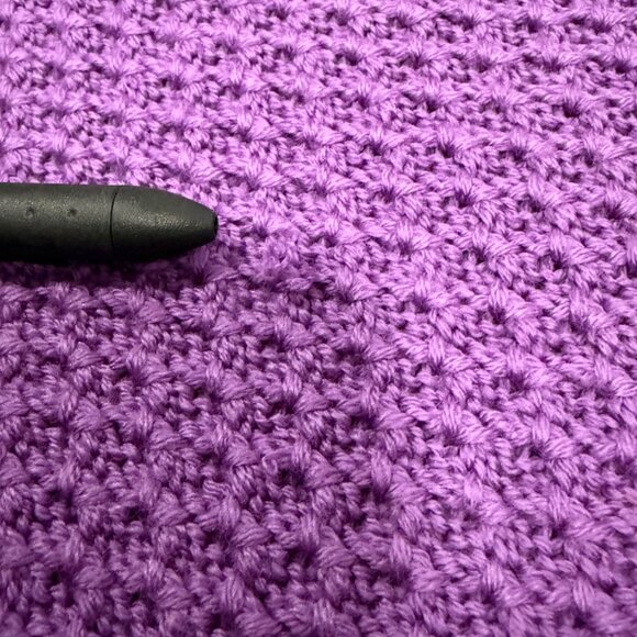 Eileen Fisher Purple Waffle Knit Merino Wool Sweater Size S - Picture 8 of 8